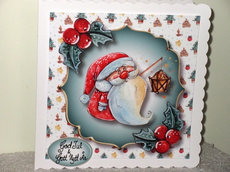 Santa With Lantern by Wayne Swan