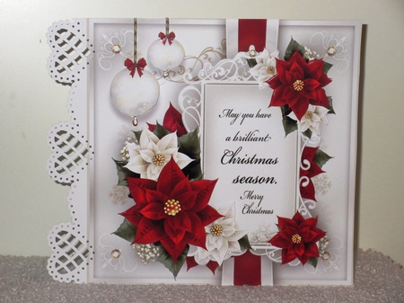 Christmas Red Poinsettias with Verse Mini Kit by Wayne Swan