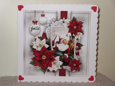Christmas Red Poinsettias with Verse Mini Kit by Wayne Swan