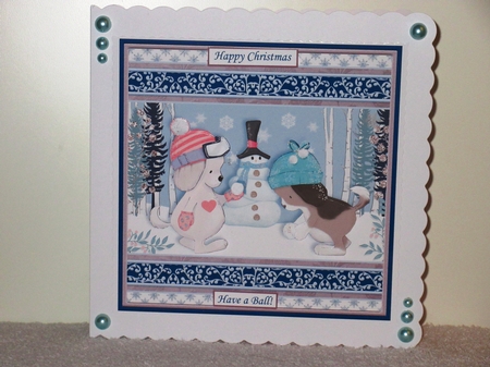 HAVE A BALL Dogs 7.5 Christmas Easy Cut Word Strips & Alphabet Kit by Wayne Swan