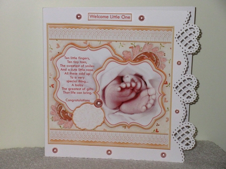 BABY TOES & VERSE Lemon New Baby 7.5 Decoupage & Insert Kit by Wayne Swan