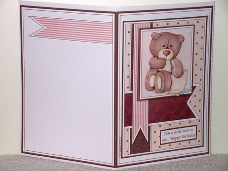 JUST A LITTLE NOTE FROM BEAR A5 Decoupage Kit All Occasions by Wayne Swan