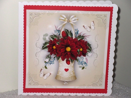 Vintage Red Flowers Basket Mini Kit by Wayne Swan