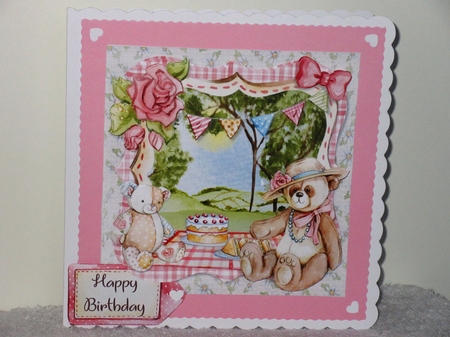 If You Go Down to the Woods Today 1  6x6 Layered Card Front, Insert & Envelope. by Wayne Swan