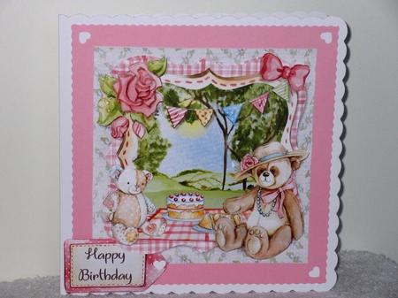 If You Go Down to the Woods Today 1  6x6 Layered Card Front, Insert & Envelope. by Wayne Swan