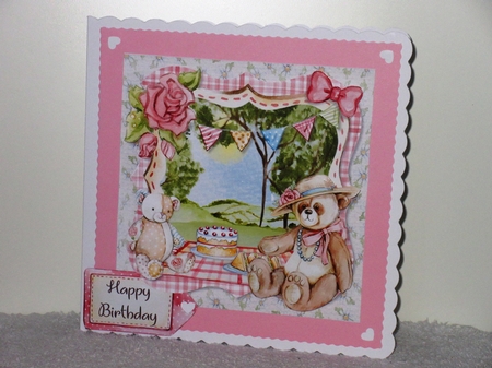If You Go Down to the Woods Today 1  6x6 Layered Card Front, Insert & Envelope. by Wayne Swan