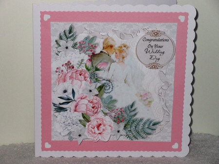 Our Wedding Day 6x6 Layered Card Front, Insert & Envelope. by Wayne Swan