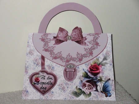 Floral Handbag Shaped Card Mini Kit by Wayne Swan