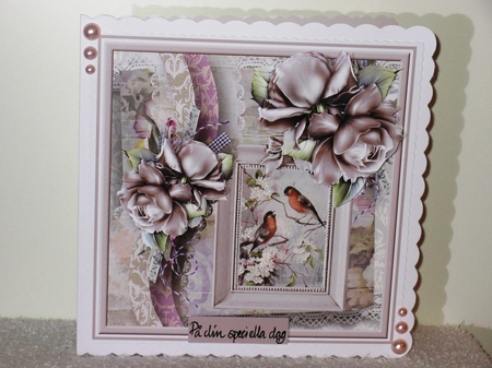 Birds, rose and lace by Wayne Swan
