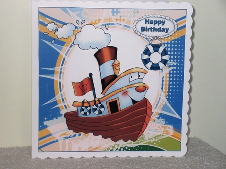 7x7 fun tug boat birthday 3 mini kit by Wayne Swan
