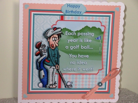 GOLF THE PASSING YEARS 7.5 Decoupage & Insert Kit by Wayne Swan