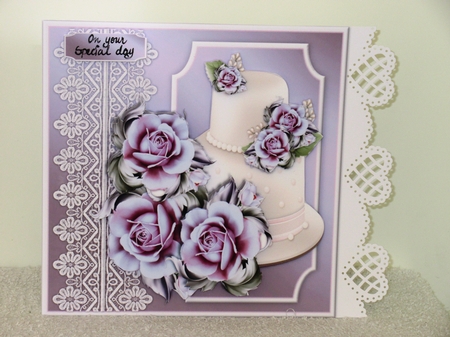 Mini Kit Cake &  Lavender Roses by Wayne Swan