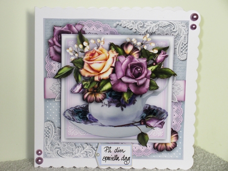 Lilac Rose Teacup  by Wayne Swan