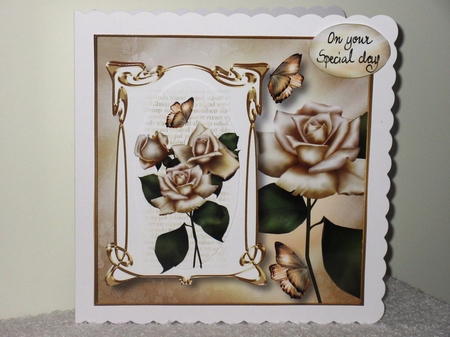 Art Nouveau Ivory Roses by Wayne Swan