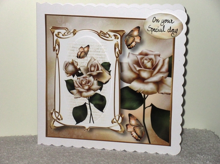 Art Nouveau Ivory Roses by Wayne Swan