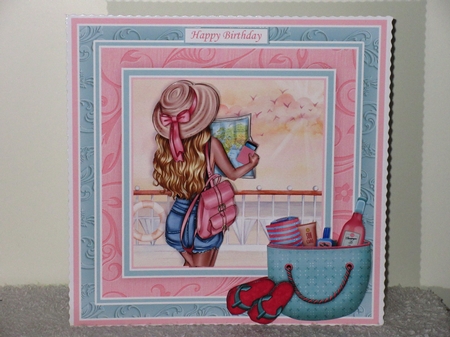 TRAVEL GIRL 7.5 Decoupage & Insert Kit by Wayne Swan