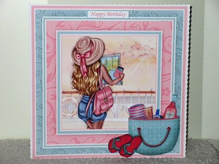 TRAVEL GIRL 7.5 Decoupage & Insert Kit by Wayne Swan