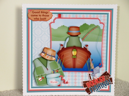HOOKED ON FISHING 7.5 Decoupage & Insert Kit by Wayne Swan