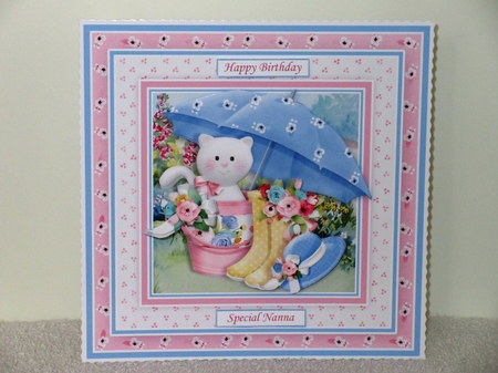 KITTEN IN BUCKET 7.5 Decoupage & Insert Kit by Wayne Swan