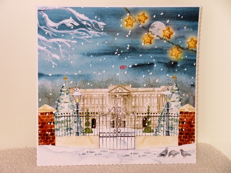 Winter in London Town Watercolour Scenes 8x8 200 Dpi by Wayne Swan