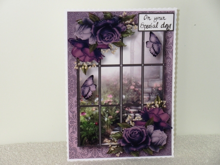 Scenic Window - Purple Roses by Wayne Swan