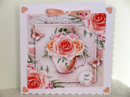 Watercolor Pink Cup with Flowers Mini Kit by Wayne Swan