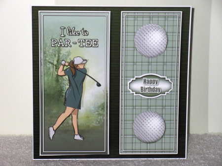 I Like To Par-Tee Female Golf Mini 8x8 Kit by Wayne Swan
