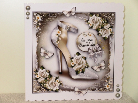Silver White High Heel Shoes Card Mini Kit by Wayne Swan