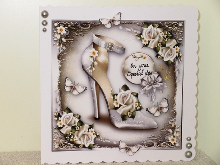 Silver White High Heel Shoes Card Mini Kit by Wayne Swan