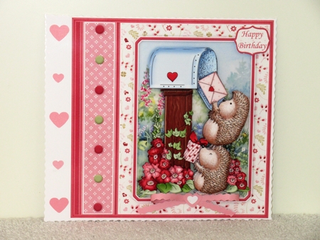 POSTING HEDGEHOG LOVE 7.5 Decoupage & Insert Mini Kit by Wayne Swan