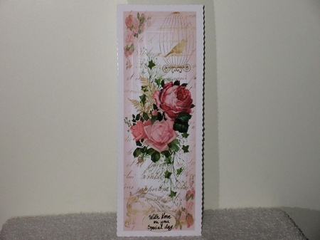 Vintage Pink Roses & Ivy Lge DL by Wayne Swan