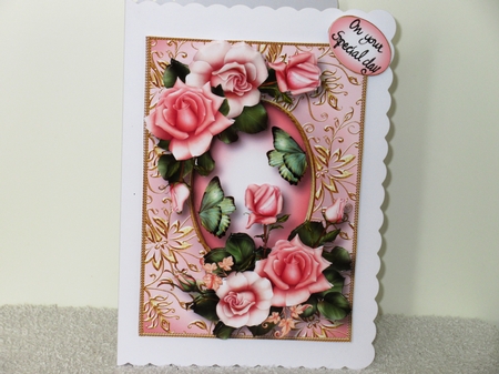 Gilded Frame & Blush Pink Roses by Wayne Swan