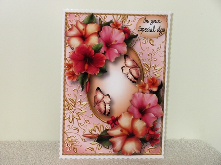 Gilded Frame & Hibiscus A5 by Wayne Swan