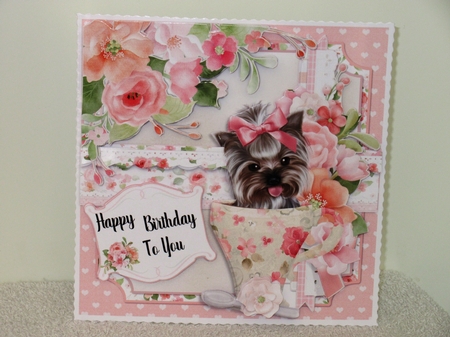 Little Tea Cup Terrier 7x7 Card Front & Insert Mini Kit by Wayne Swan