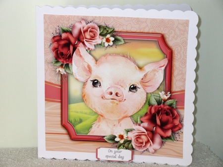 Adorable Pink Piglet 8x8 Mini Kit by Wayne Swan
