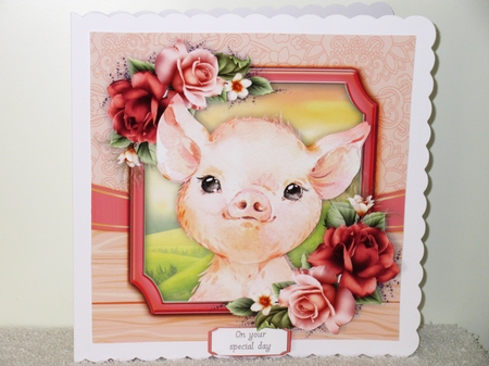 Adorable Pink Piglet 8x8 Mini Kit by Wayne Swan