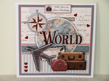 TRAVEL AROUND THE WORLD 7.5 Decoupage & Insert Mini Kit by Wayne Swan
