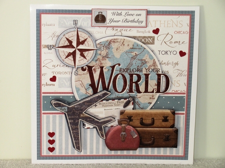 TRAVEL AROUND THE WORLD 7.5 Decoupage & Insert Mini Kit by Wayne Swan