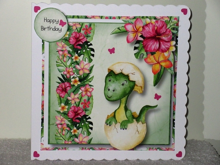 Dinosaur Tropical Birthday 1 by Wayne Swan