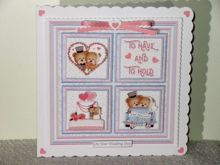 WEDDING BEARS Squares 7.5 Quick Layer Card & Insert Kit by Wayne Swan
