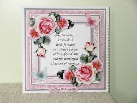 CHOICE OF VERSES & ROSES All Occasions 7.5 Decoupage & Insert Kit by Wayne Swan