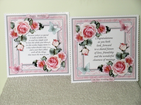CHOICE OF VERSES & ROSES All Occasions 7.5 Decoupage & Insert Kit by Wayne Swan