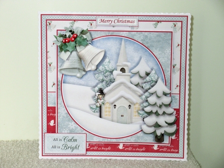 ALL IS CALM 7.5 Christmas Decoupage & Insert Mini Kit by Wayne Swan