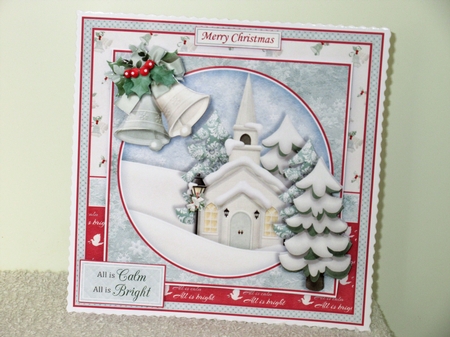ALL IS CALM 7.5 Christmas Decoupage & Insert Mini Kit by Wayne Swan