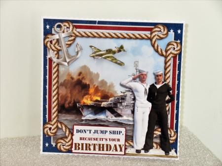 In the U.S. Navy 7x7 Card Front & Insert Mini Kit by Wayne Swan