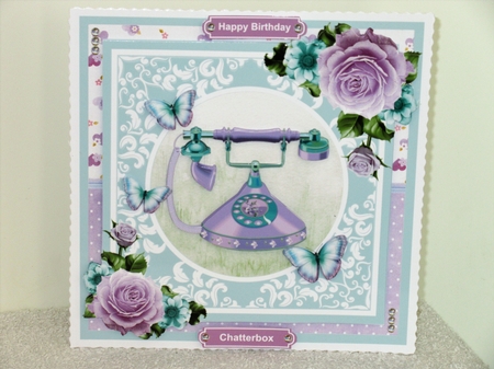 Vintage Telephone Card Mini Kit & Decoupage - Purple by Wayne Swan