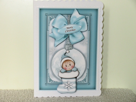 A5 Baby Boy Stocking Bauble Mini Kit by Wayne Swan