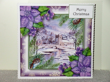 Watercolour Christmas Church by Wayne Swan