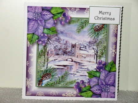 Watercolour Christmas Church by Wayne Swan