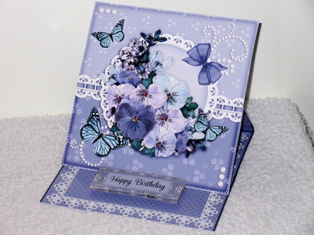 3D Easel Card Mini Kit - A Touch of Elegance - Flowers Lace, Butterflies & Pearls by Wayne Swan